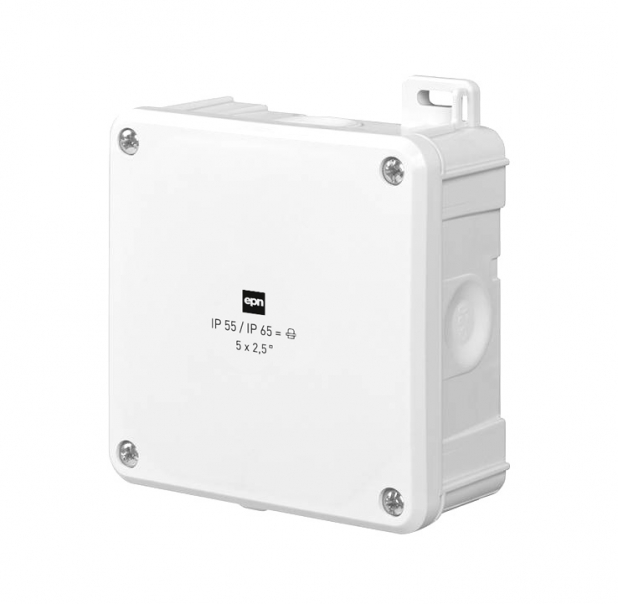 PUSZKA 2K 98X98X46 IP55/56 BIAŁY - 0290-00 - ELEKTRO-PLAST NASIELSK