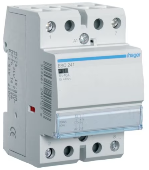 STYCZNIK 2NC 40A 230V AC. - ESC241 - HAGER