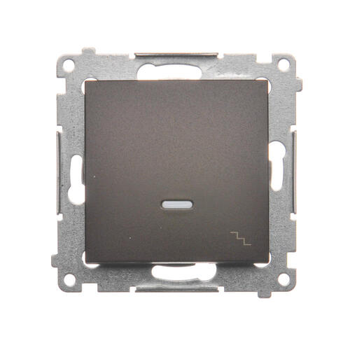 Łącznik schodowy z podświetleniem LED (moduł) 10AX, 250V~, szybkozłącza; brąz mat - DW6L.01/46 - KONTAKT SIMON