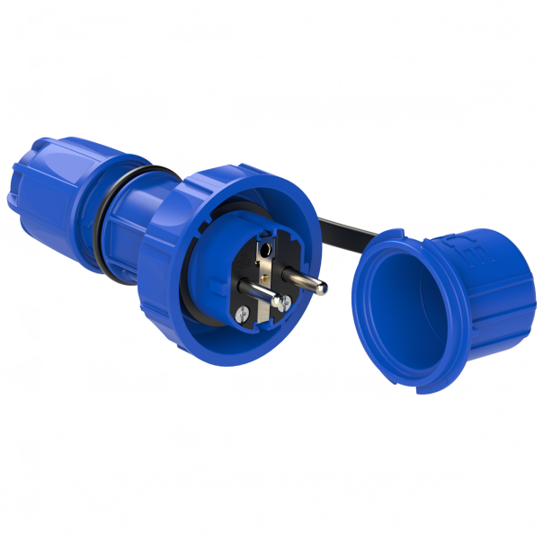 WTYCZKA PRZENOŚNE NAUTILUS 230V UNI-SCHUKO IP68 Niebieska standard uni-schuko - 20051-b - PCE