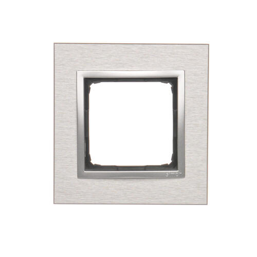 Ramka 1-krotna Nature-Metal, INOX KLASYCZNY, IP20/IP44* (*IP44-należy zastosować uszczelkę ramki DUN1) - DRN1/77 - KONTAKT SIMON