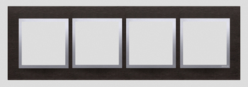 Ramka 4-krotna Nature-Metal, INOX YIN, IP20/IP44* (*IP44-należy zastosować zestaw uszczelek DUN4) - DRN4/78 - KONTAKT SIMON