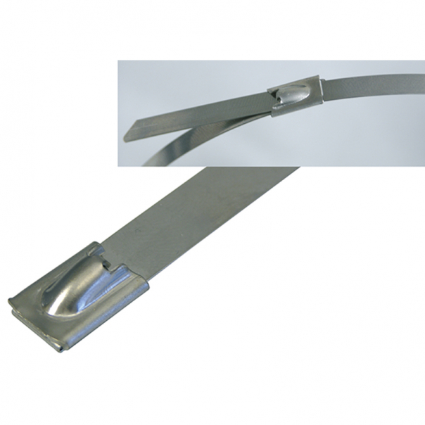 OPASKA STALOWA 200 X 4,5 MM SS316 Z ZAMKIEM KULKOWYM 100 SZT. - 262940/200 - HAUPA