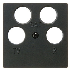 ELEMENT CENTRALNY DO GNIAZDA ANTENOWEGO 4-WYJŚCIOWEGO ANTRACYT B.KWADRAT/B.3/B.7/Q.1/Q.3/K.1 - 14841606 - HAGER