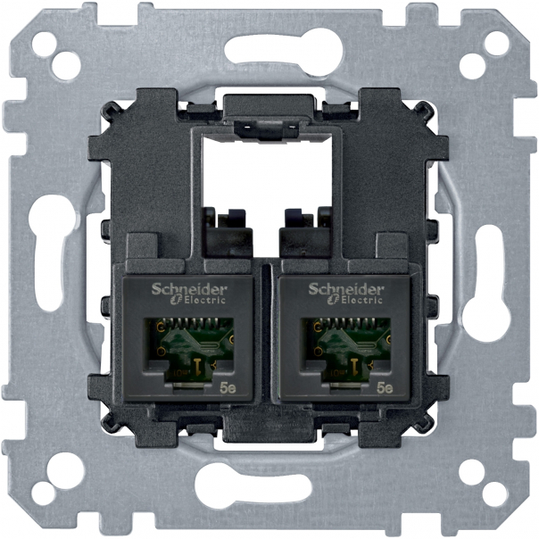 MECHANIZM GNIAZDA TELEINFORMATYCZNEGO KOMPUTEROWE 2XRJ45 KAT 5E UTP MERTEN  - MTN4575-0002 - SCHNEIDER ELECTRIC