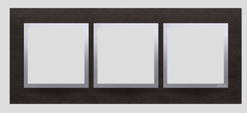 Ramka 3-krotna Nature-Metal, INOX YIN, IP20/IP44* (*IP44-należy zastosować zestaw uszczelek DUN3) - DRN3/78 - KONTAKT SIMON