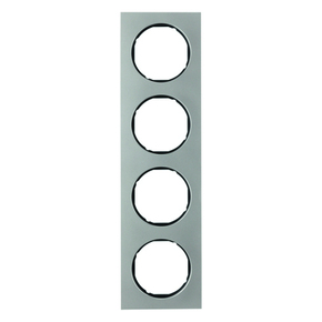 RAMKA POCZWÓRNA STAL SZLACHETNA/CZARNY R.3 - 10142204 - HAGER