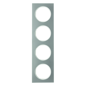 RAMKA POCZWÓRNA STAL SZLACHETNA/BIAŁY R.3 - 10142214 - HAGER