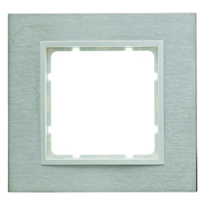 RAMKA POJEDYNCZA STAL SZLACHETNA/BIAŁY B.7 - 10113609 - HAGER