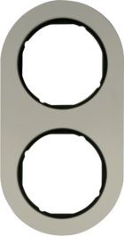 RAMKA PODWÓJNA ALU/CZARNY R.CLASSIC - 10122084 - HAGER - BERKER