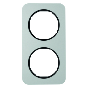 RAMKA PODWÓJNA ALUMINIUM/CZARNY R.1 - 10122184 - HAGER
