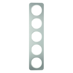 RAMKA PIĘCIOKROTNA STAL SZLACHETNA/BIAŁY R.1 - 10152114 - HAGER