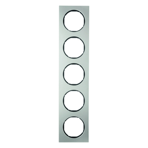 RAMKA PIĘCIOKROTNA STAL SZLACHETNA/CZARNY R.3 - 10152204 - HAGER