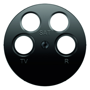 ELEMENT CENTRALNY DO GNIAZDA ANTENOWEGO 4-WYJŚCIOWEGO CZARNY POŁYSK R.1/R.3 - 14842045 - HAGER