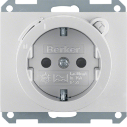 GNIAZDO SCHUKO Z WYŁĄCZNIKIEM RÓŻNICOWYM ALU K.5 - 47087003 - HAGER