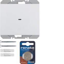 PRZYCISK RADIOWY POJEDYNCZY PŁASKI QUICKLINK BIAŁY POŁYSK K.1 KNX RF  - 85655279 - HAGER