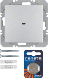 PRZYCISK POJEDYNCZY PŁASKI QUICKLINK ALU MAT B.7 KNX RF  - 85655283 - HAGER