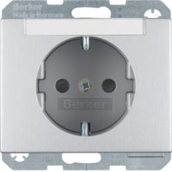 GNIAZDO SCHUKO Z POLEM OPISOWYM ALU K.5 - 47387003 - HAGER