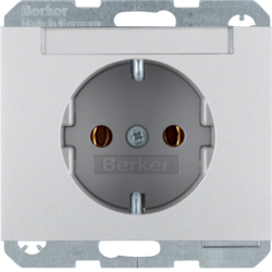 GNIAZDO SCHUKO Z POLEM OPISOWYM ALU K.5 - 47397003 - HAGER