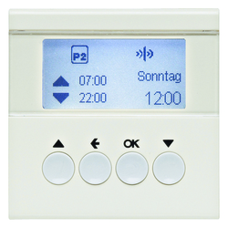 ŻALUZJOWY ŁĄCZNIK CZASOWY Z WYŚWIETLACZEM KREM POŁYSK S.1 - 85741182 - HAGER