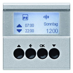 ŻALUZJOWY ŁĄCZNIK CZASOWY Z WYŚWIETLACZEM ALU MAT B.7 - 85741183 - HAGER