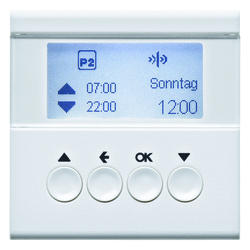 ŻALUZJOWY ŁĄCZNIK CZASOWY Z WYŚWIETLACZEM BIAŁY MAT S.1/B.3/B.7 - 85741188 - HAGER