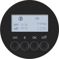 ŁĄCZNIK CZASOWY QUICKLINK CZARNY POŁYSK R.1/R.3 KNX RF  - 85745231 - HAGER - BERKER