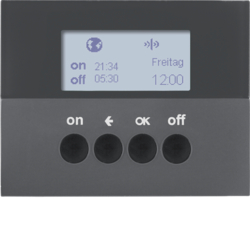 ŁĄCZNIK CZASOWY QUICKLINK ANTRACYT MAT K.1 KNX RF  - 85745275 - HAGER - BERKER