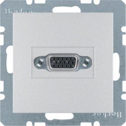 GNIAZDO VGA Z ZACISKAMI ŚRUBOWYMI ALU MAT B.KWADRAT/B.7  - 3315411404 - HAGER - BERKER