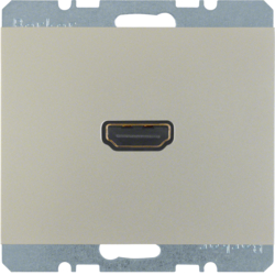 GNIAZDO HDMI STAL SZLACHETNA LAKIEROWANY K.5 - 3315427004 - HAGER - BERKER