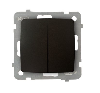 ŁĄCZNIK PODWÓJNY ZWIERNY CZEKOLADOWY METAL KARO - ŁP-17S/m/40 - OSPEL