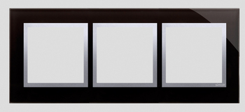 Ramka 3-krotna Nature-Szkło, KSIĘŻYCOWA LAWA, IP20/IP44* (*IP44-należy zastosować zestaw uszczelek DUN3) - DRN3/74 - KONTAKT SIMON