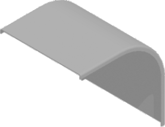 Pokrywa łuku zewnętrznego 90&deg; do H50 PLZZP200H50  - 335120 - BAKS