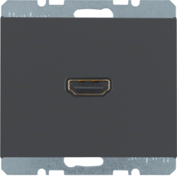 GNIAZDO HDMI K.1 ANTRACYT MAT - 3315427006 - HAGER - BERKER