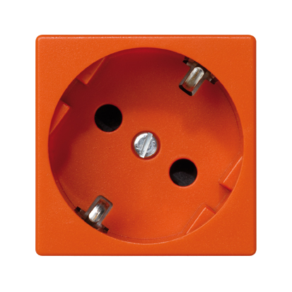 Gniazdo K45 schuko 16A/230V~; pomarańczowy - K01/7 - KONTAKT SIMON