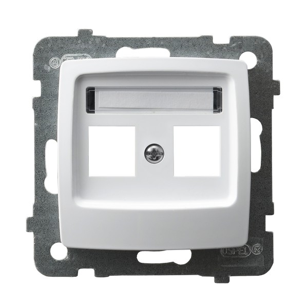 OBUDOWA GNIAZDA KOMPUTEROWEGO PODWÓJNEGO BIAŁY KARO - GPK-2S/p/00 - OSPEL