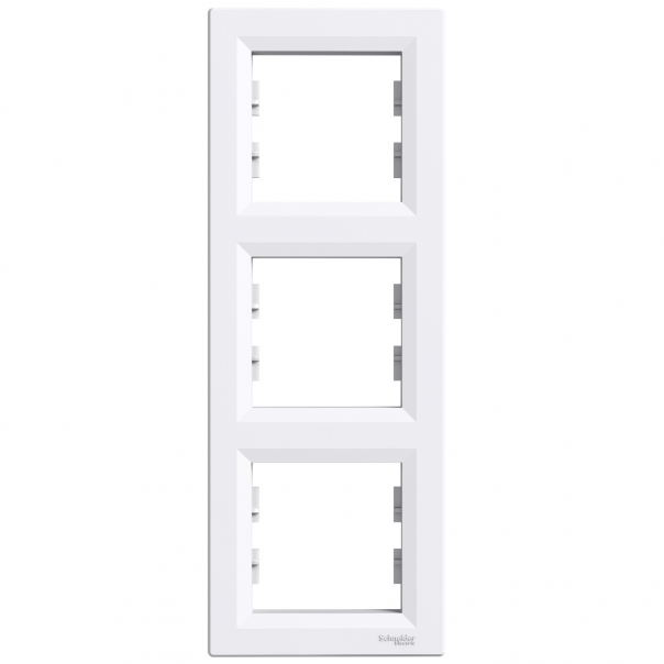 RAMKA POTRÓJNA PIONOWA BIAŁA ASFORA - EPH5810321 - SCHNEIDER ELECTRIC