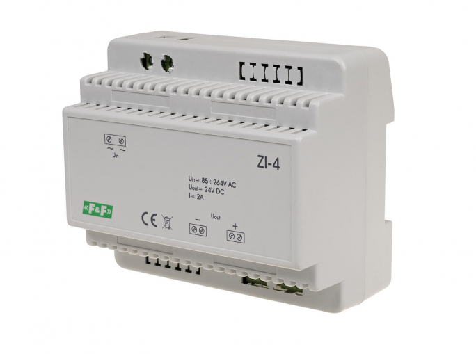 Zasilacz impulsowy 24V DC 2A  ZI-4 - ZI-4 - F&F