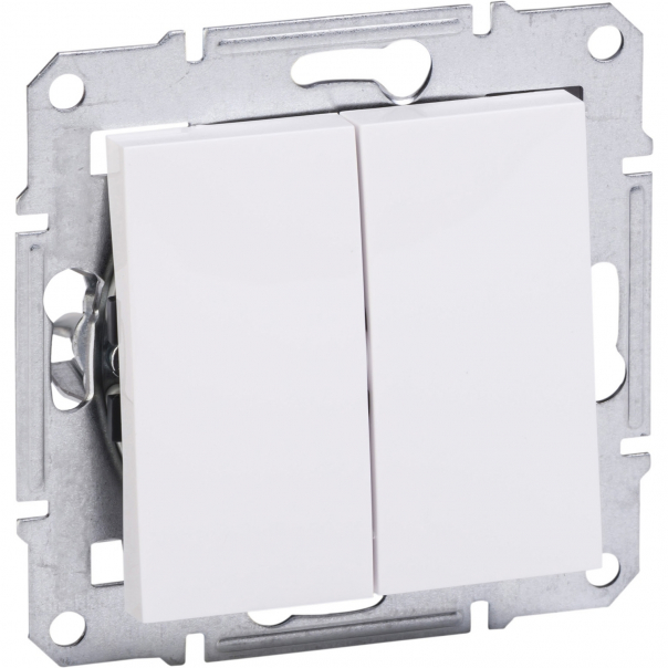 ŁĄCZNIK PODWÓJNY BEZ RAMKI ZACISKI AUTOMATYCZNE 10AX 250V BIAŁY ASFORA - EPH0301421 - SCHNEIDER ELECTRIC