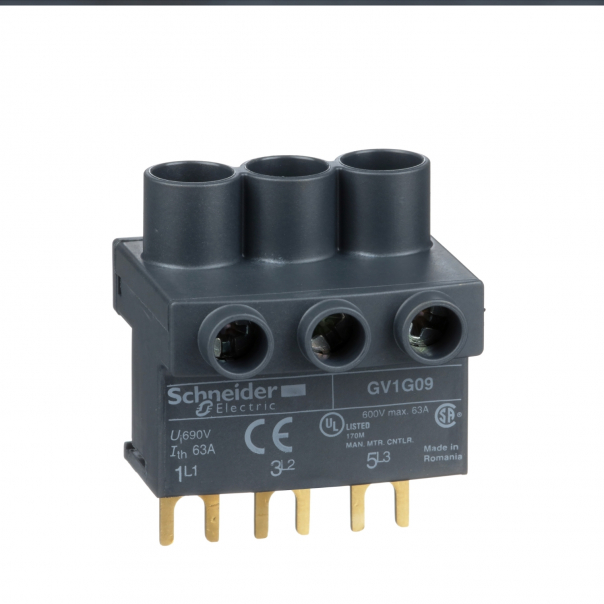 BLOKI ZASILAJĄCE ZESTAW SZYN OD GÓRY. - GV1G09 - SCHNEIDER ELECTRIC
