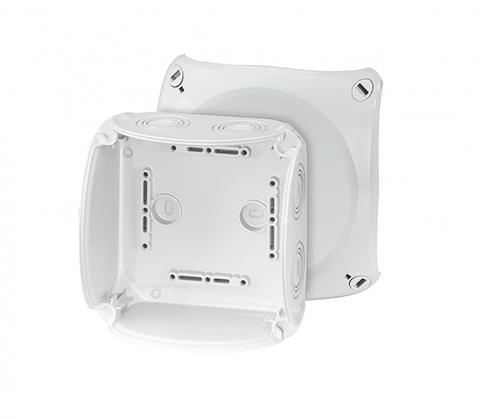 KF 0600 G - Puszka do inst. zewn., szara, IP 66/67, 130x130x77, bez zacisków - 62000051 - HENSEL