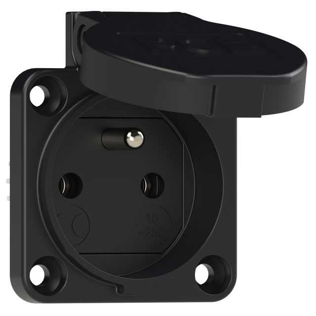 GNIAZDA TABLICOWE Z BOLCEM CZARNE 230V - 1040-0ss - PCE