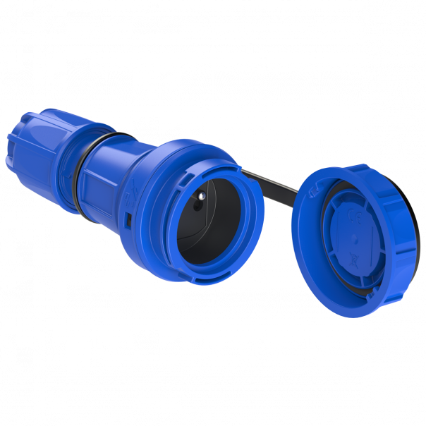 GNIAZDO PRZENOŚNE NAUTILUS 230V Z BOLCEM IP68 Niebieskie z bolcem  - 20241-b - PCE
