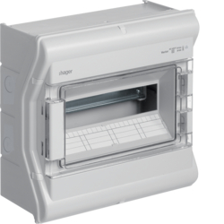 ROZDZIELNICA N/T IP65 ODPORNA NA UV 1X12 MODUŁÓW PRZETŁOCZENIA METRYCZNE VECTOR OUTDOOR - VE112PN - HAGER