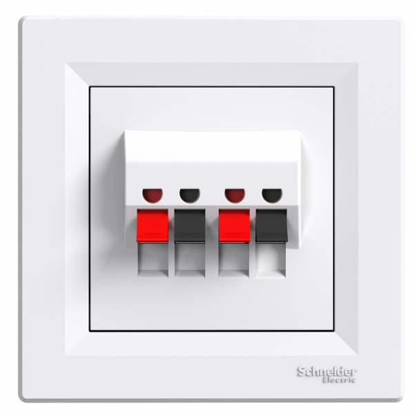 GNIAZDO GŁOŚNIKOWE PODWÓJNE BIAŁY ASFORA - EPH5700121 - SCHNEIDER ELECTRIC