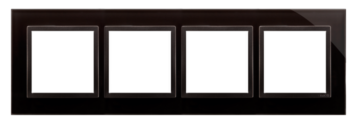 Ramka 4-krotna Nature-Szkło, ZASTYGŁA LAWA, IP20/IP44* (*IP44-należy zastosować zestaw uszczelek DUN4) - DRN4/73 - KONTAKT SIMON