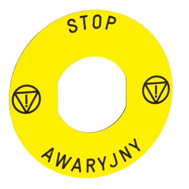 ETYKIETA ZÓŁTA "STOP AWARYJNY". - ZBY9PL30 - SCHNEIDER ELECTRIC