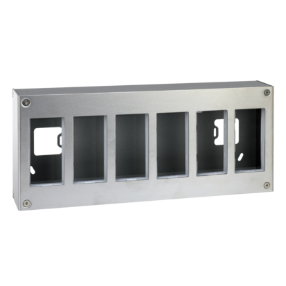 Obudowa natynkowa S500 METAL 6-modułowa, 12x K45; kompletna - 51000016-036 - KONTAKT SIMON