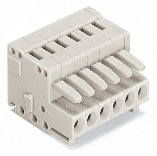 GNIAZDO 4-BIEGUNOWE JASNOSZARE RASTER 3,5 MM MCS-MINI  - 734-104 - WAGO