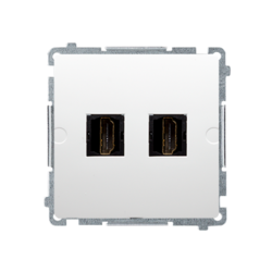 Gniazdo HDMI podwójne (moduł); biały - BMGHDMI2.01/11 - KONTAKT SIMON